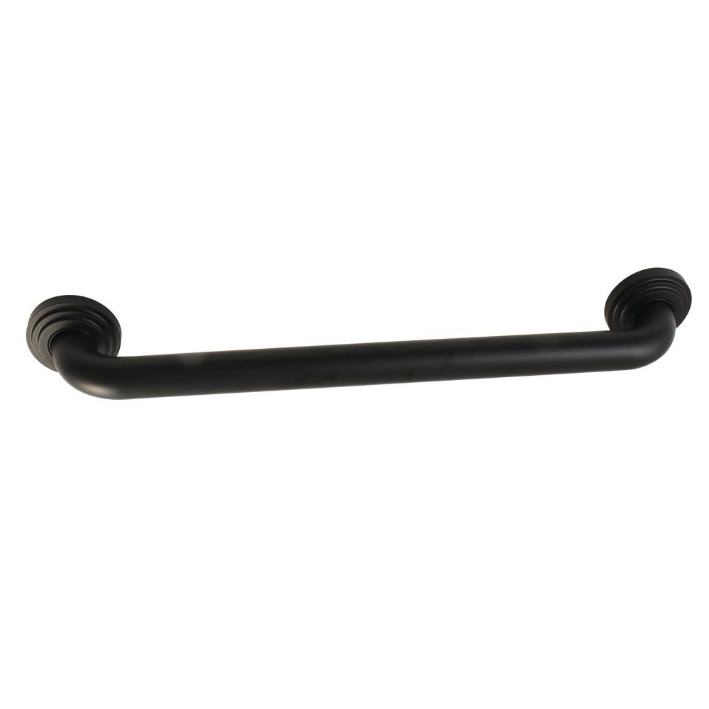 Kingston Brass Milano 18 in. x 1-1/4 in. Grab Bar in Matte Black ...