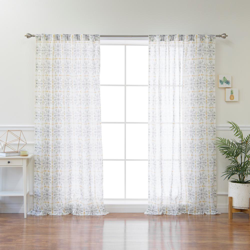 Best Home Fashion Ivory 84 In L Faux Silk Overlap Curtain Panel