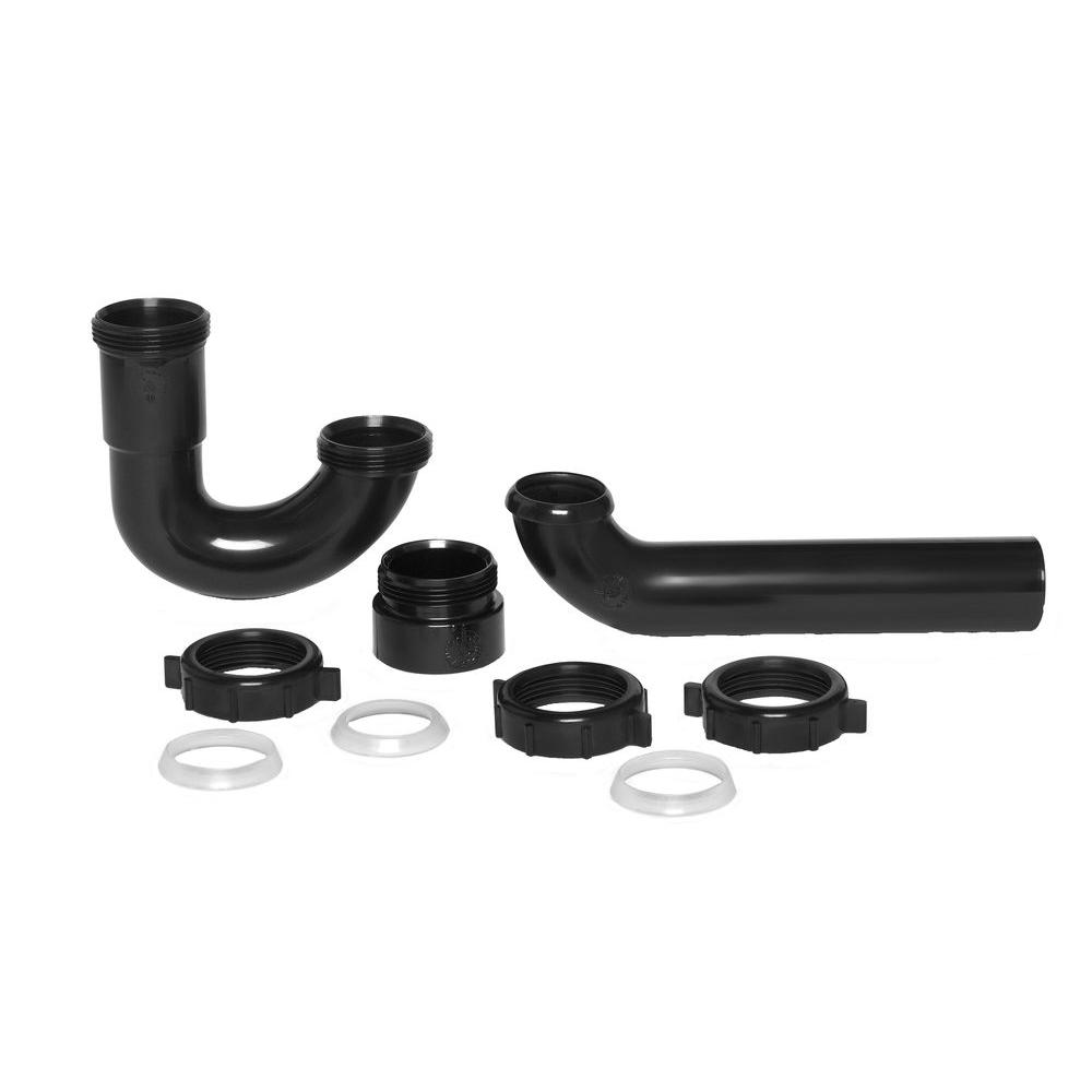 Everbilt 1-1/2 in. Plastic P-Trap, Black-CA9704B - The Home Depot