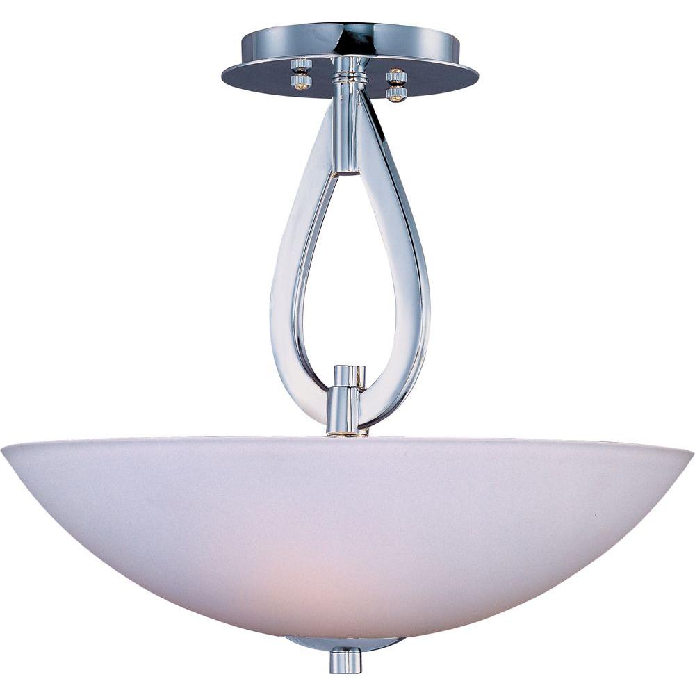 Maxim Lighting Elan 3 Light Polished Chrome Semi Flush Mount Maxim Lighting