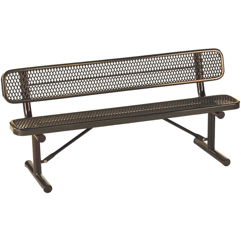 Tradewinds Park 6 ft. Brown Commercial BenchHDD003GSBR The Home Depot