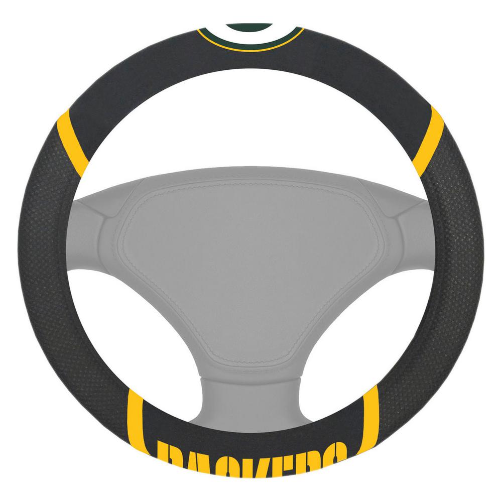 Fanmats Nfl Green Bay Packers Black Polyester Embroidered