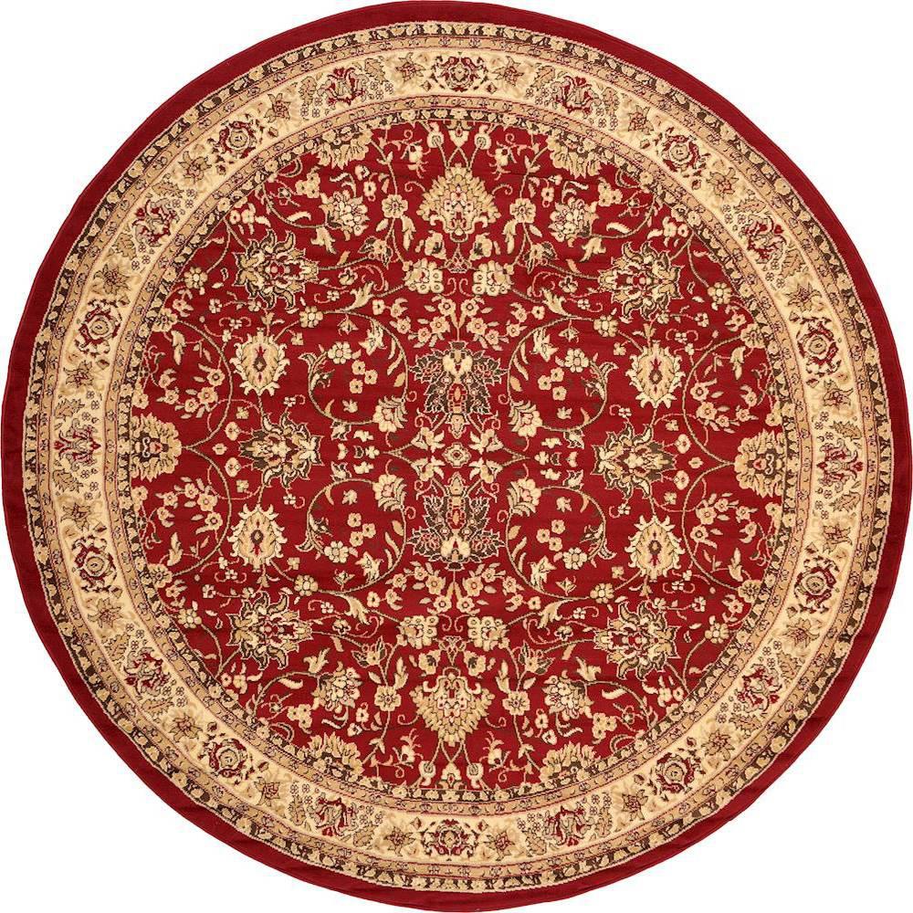 Unique Loom Kashan Burgundy 8 ft. x 8 ft. Round Area Rug3119297 The