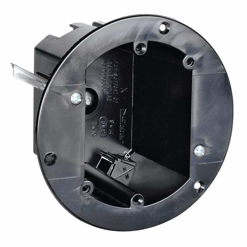 Legrand Pass Amp Seymour Slater Old Work Plastic 1 Gang 3 3 4 In Round Swing Bracket Box With Auto Clamps