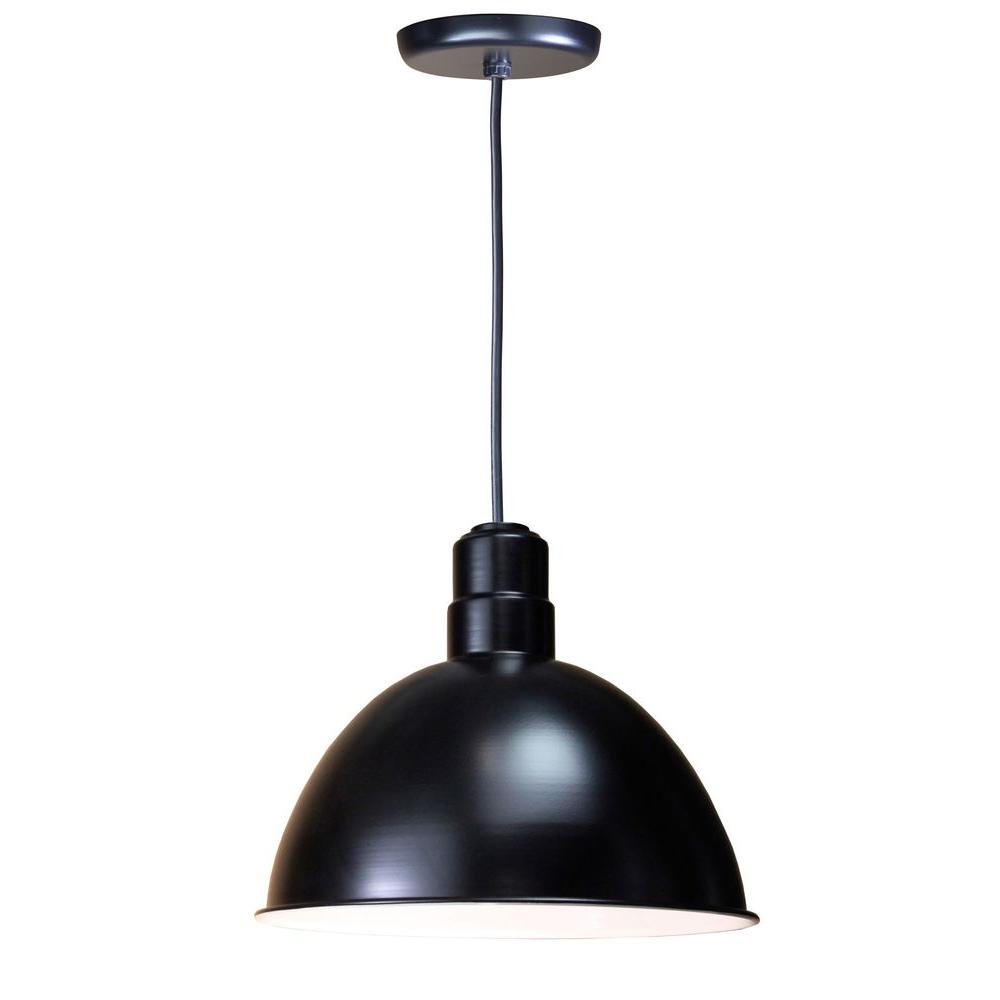 Illumine 1 Light Outdoor Hanging Black Deep Bowl Pendant Cli 61 Illumine 1 Light Outdoor Hanging Black Deep Bowl Pendant Cli 61 The Home Depot