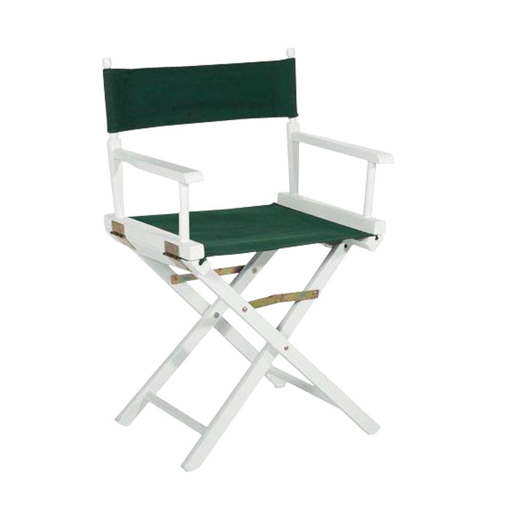 18 In Director S Chair White Solid Wood Frame 200 01 The Home Depot