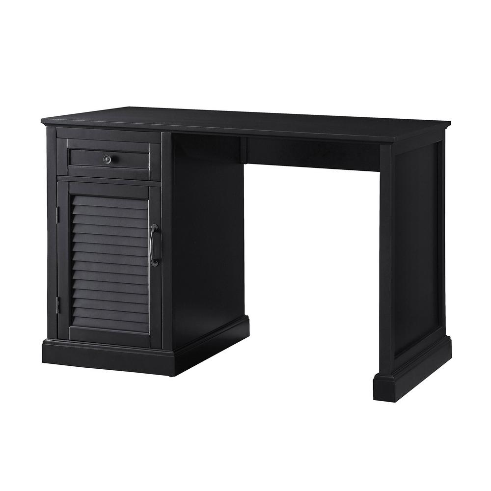 Classic Drawers Desks Home Office Furniture The Depot Black Chapman Side Panel Desk