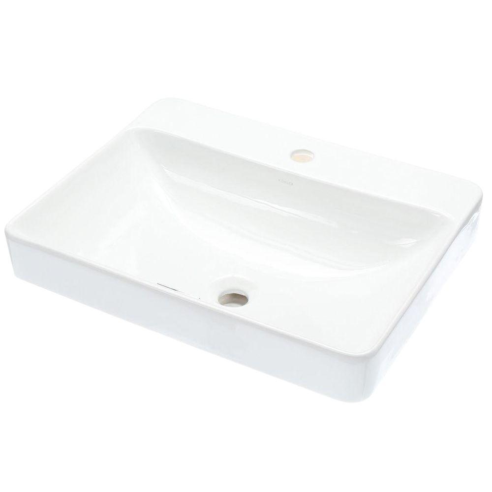 ANZZI Broad Series Vessel Sink in White-LS-AZ194 - The Home Depot