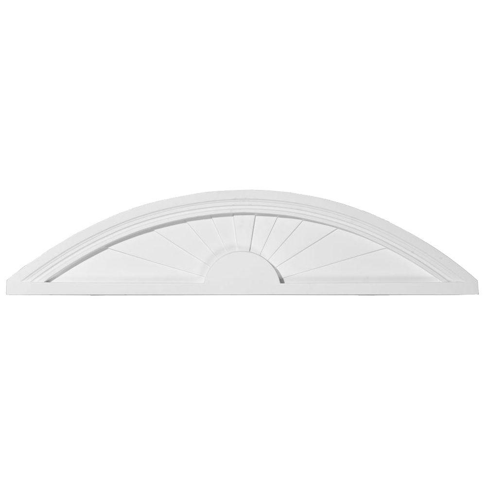 Ekena Millwork 40 in. x 13/4 in. x 9 in. Elliptical Sunburst Pediment