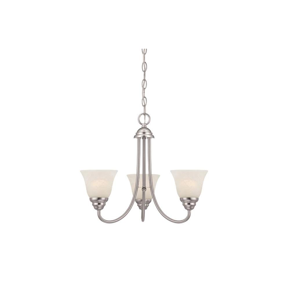 Designers Fountain Kendall 3 Light Satin Platinum Chandelier