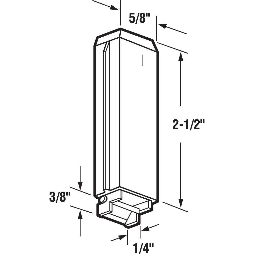 Prime Line Bypass Door Plastic Bottom Guides 2 Pack N 6555 The