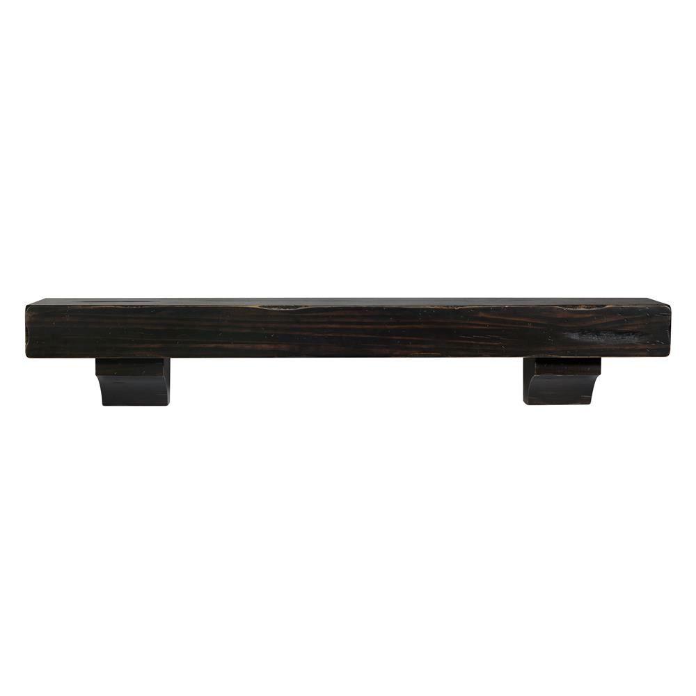 Pearl Mantels The Shenandoah 4 Ft Espresso Rustic Distressed Cap