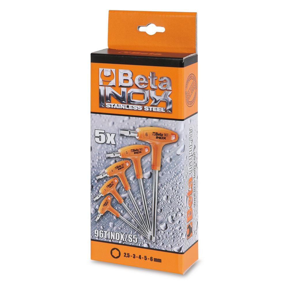 Beta Tools 96BPINOX INOX Stainless Steel Ball Head Offset Hex Key Wrench 5mm