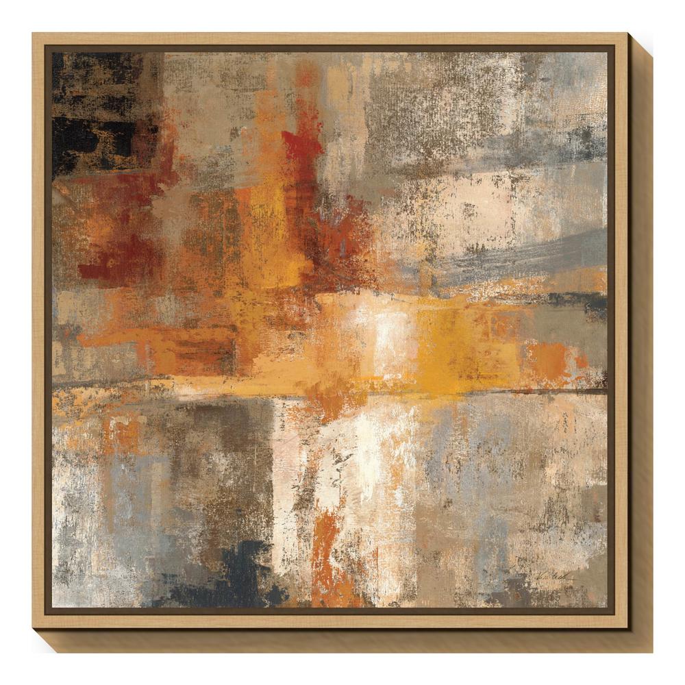Amanti Art "Silver and Amber Crop" by Silvia Vassileva Framed Canvas