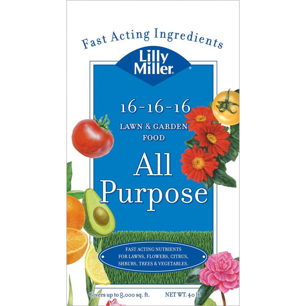 Lilly Miller 40 Lb 16 16 16 All Purpose Fertilizer For Lawns And Gardens The Home Depot