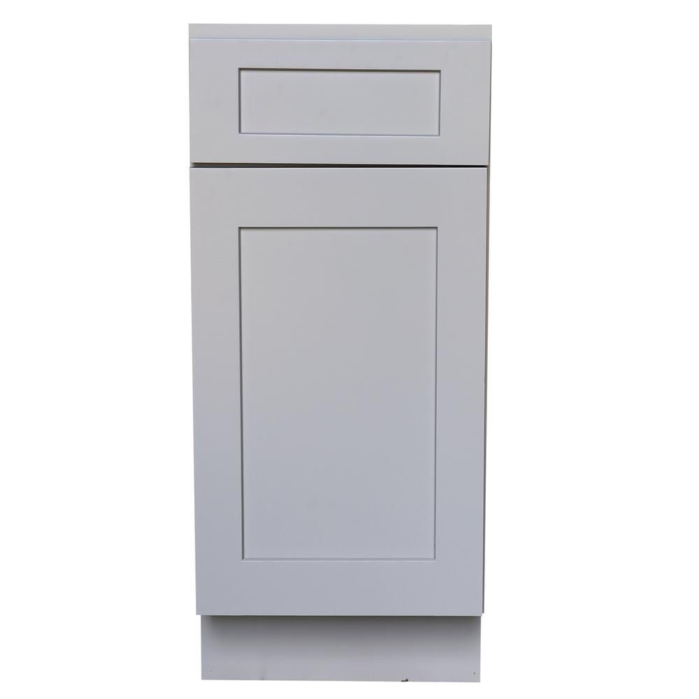 Gray Base Ready To Emble Kitchen Cabinets Shaker Base Cabinet With 1 Door And Drawer In Gray