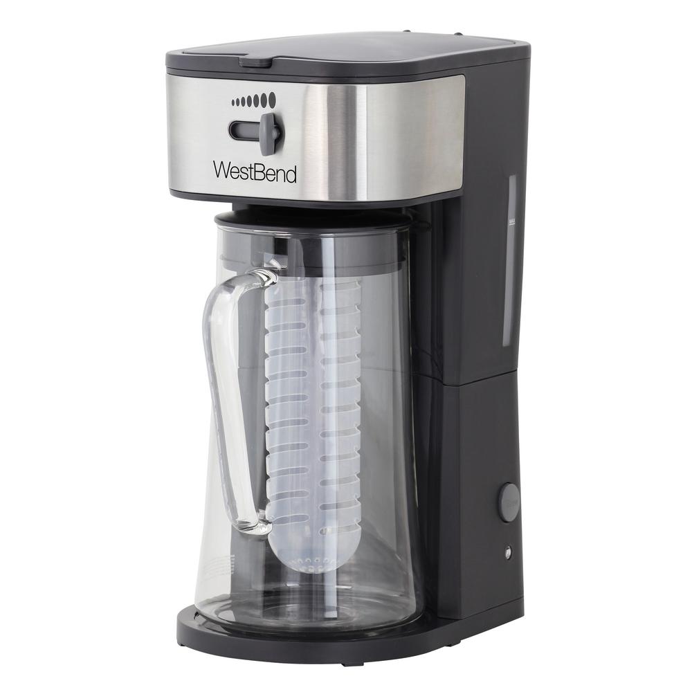 Download Reviews for West Bend 2.75 qt. Black Iced Tea or Iced Coffee Maker 10-Cups Includes Infusion ...