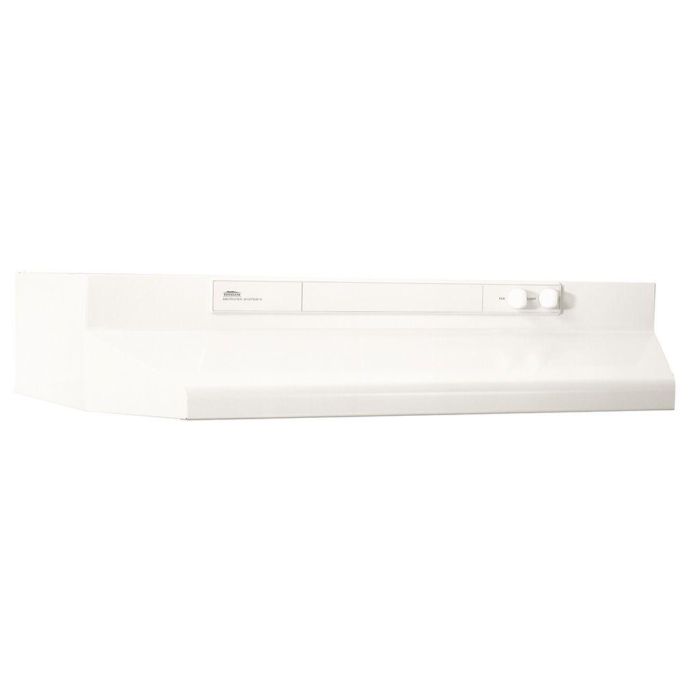 Broan 41000 Series 21 in. NonVented Range Hood in White412101 The