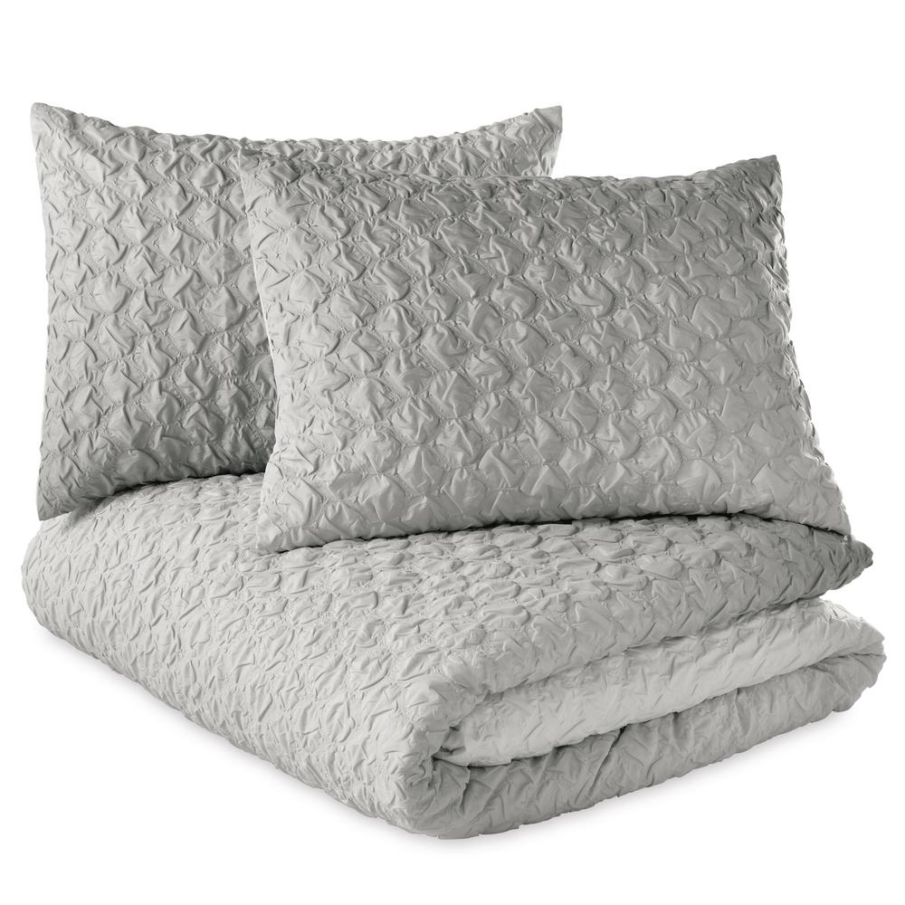 Ombre Honeycomb 3 Piece Grey Full Queen Comforter Set 2a8646c3gy Ombre Honeycomb 3 Piece Grey Full Queen Comforter Set
