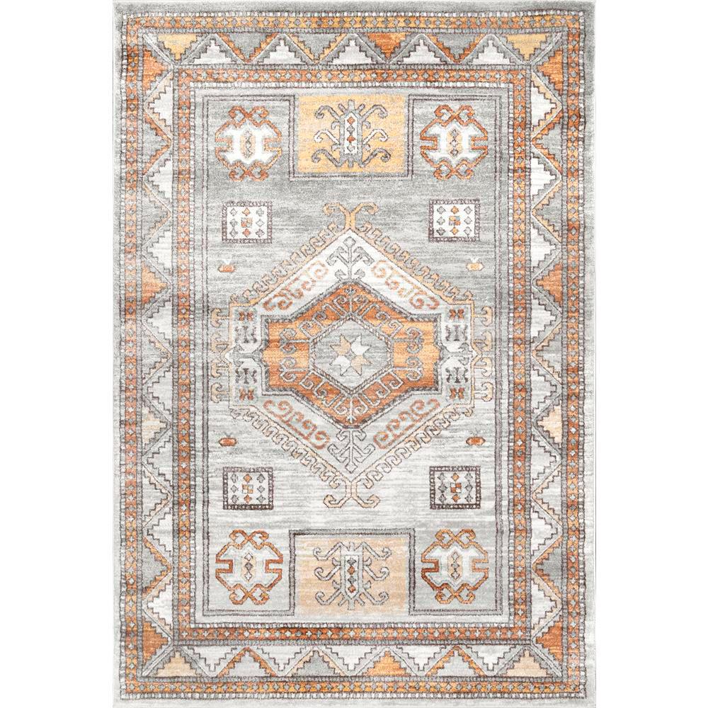Nuloom Castle Sun Tribal Orange 8 Ft X 10 Area Rug Rzab13a