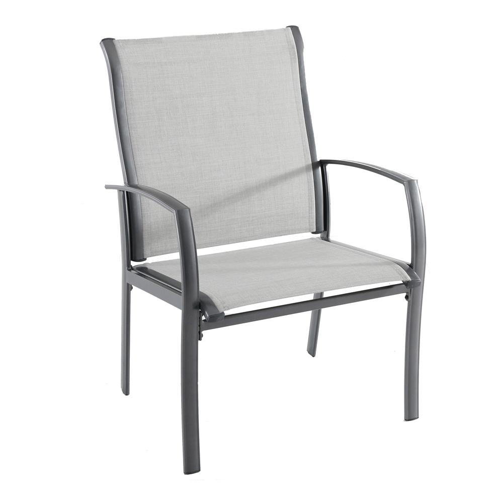 Light Gray Outdoor Dining Chairs Patio The Home Depot Commercial Grade Aluminum Oversized Outdoor Dining Chair In Sunbrella Augustine Alloy 2 Pack