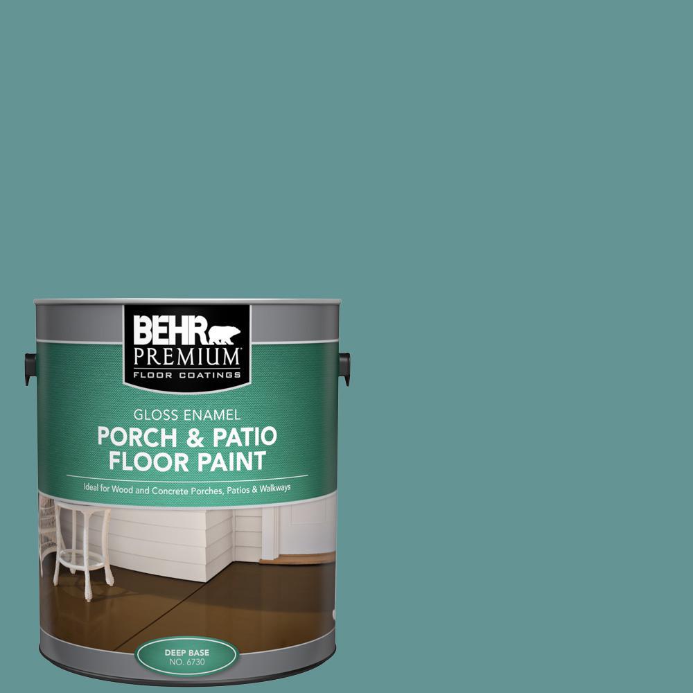 Behr Premium 1 Gal Pfc 48 Aqua Marble Gloss Enamel Interior