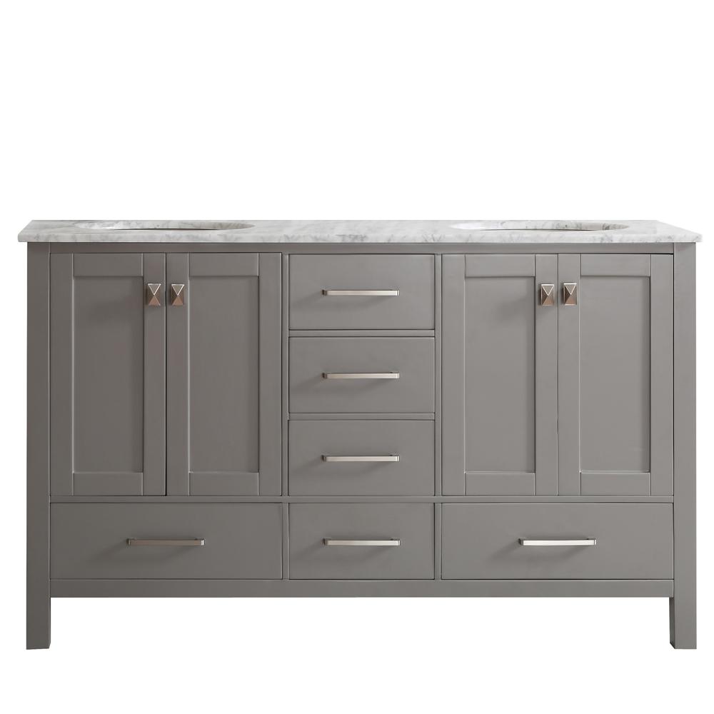 Vinnova Gela 60 In W X 22 D 35 H Vanity Grey With Vinnova Gela 60 In W X 22 D 35 H