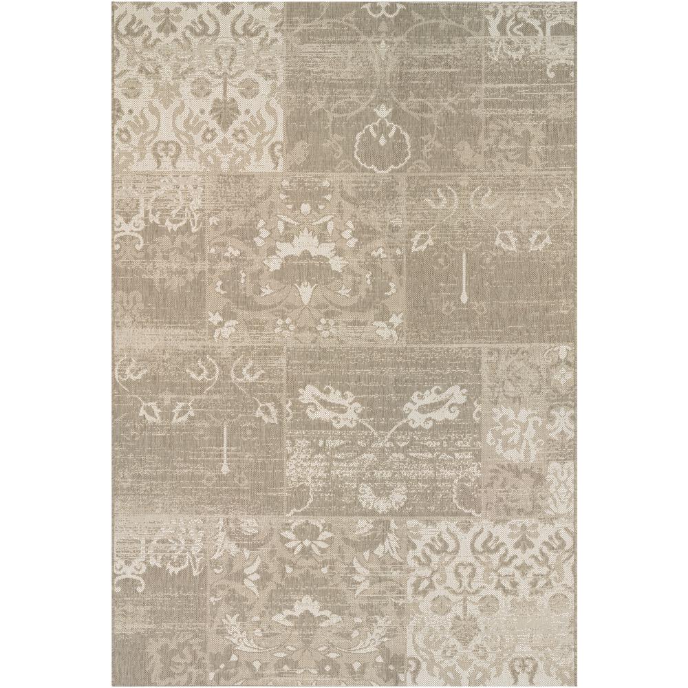 Couristan Afuera Country Cottage Beige Ivory 2 Ft X 4 Indoor Outdoor Area Rug