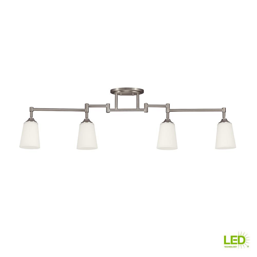 Sea Gull Lighting 4 Ft Light Brushed Nickel Led Track Kit Sea Gull Lighting 4 Ft Light Brushed Nickel Led Track Kit