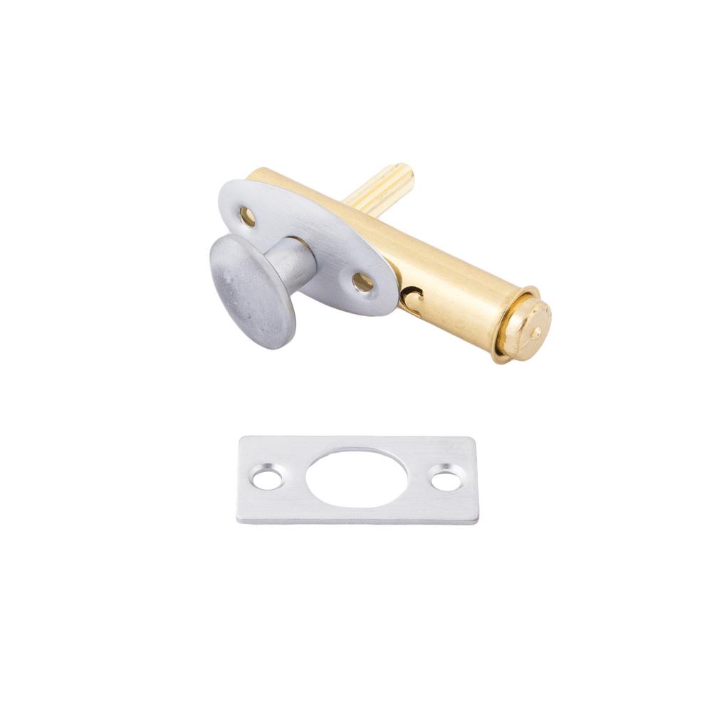 Solid Brass Mortise Door Bolt in Satin Chrome-28500-26D - The Home Depot