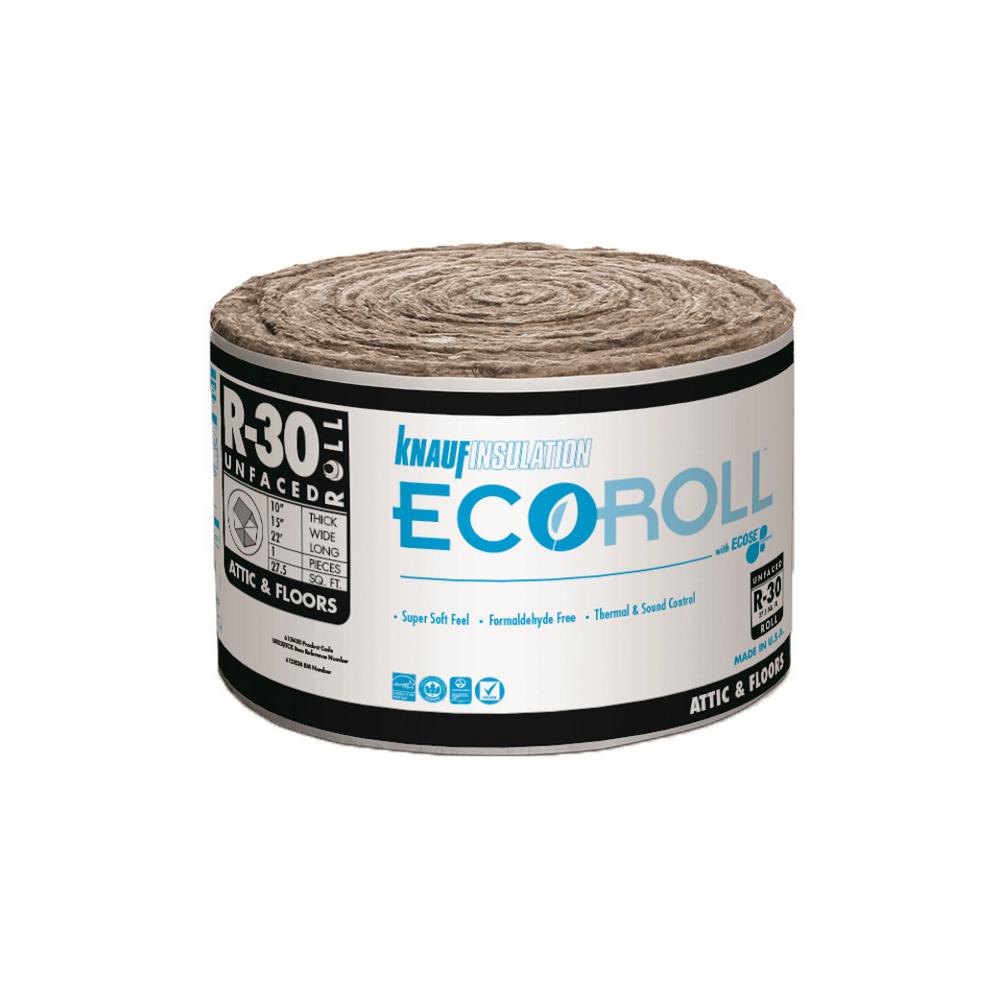 Knauf Insulation R30 UnFaced Fiberglass Insulation Roll 15 in. x 22 ft