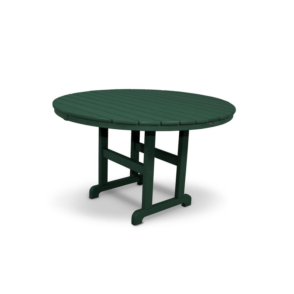 Trex Outdoor Furniture Monterey Bay 48 In Rainforest Canopy Round Patio Dining Table