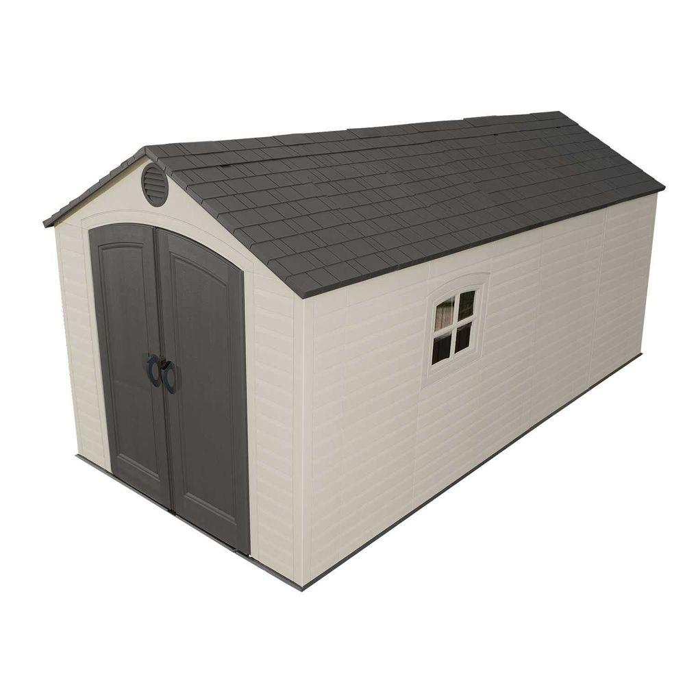 Lifetime 8 Ft X 15 Storage Shed 60075 The Home Depot Lifetime 8 Ft X 15 Storage Shed