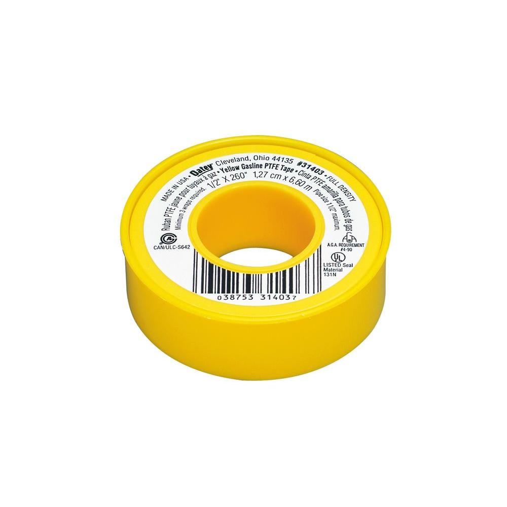 Oatey Thread Sealant Tape,1/2" W,Yellow 31403