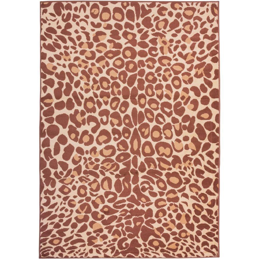 Well Woven Miami Cocoa Leopard Animal Print Brown 5 ft. x 7 ft. Area