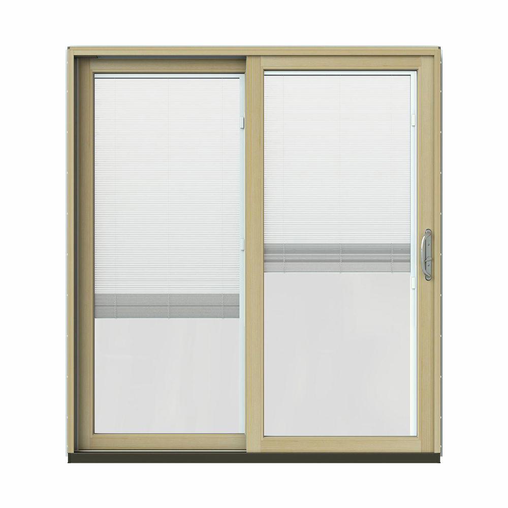 JELDWEN 72 in. x 80 in. W2500 Contemporary Brown Clad Wood LeftHand