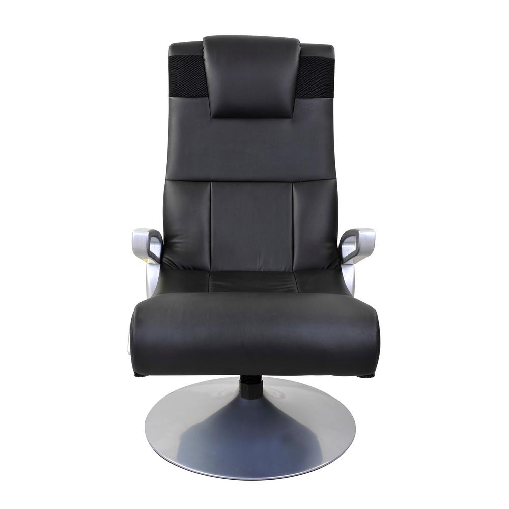 X Rocker Black Vinyl Wireless Audio Pedestal Chair 5127401