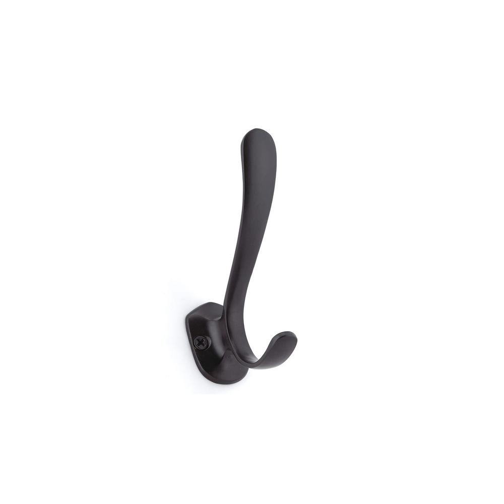 Richelieu Hardware Matte Black Coat Hook-T6210900 - The Home Depot