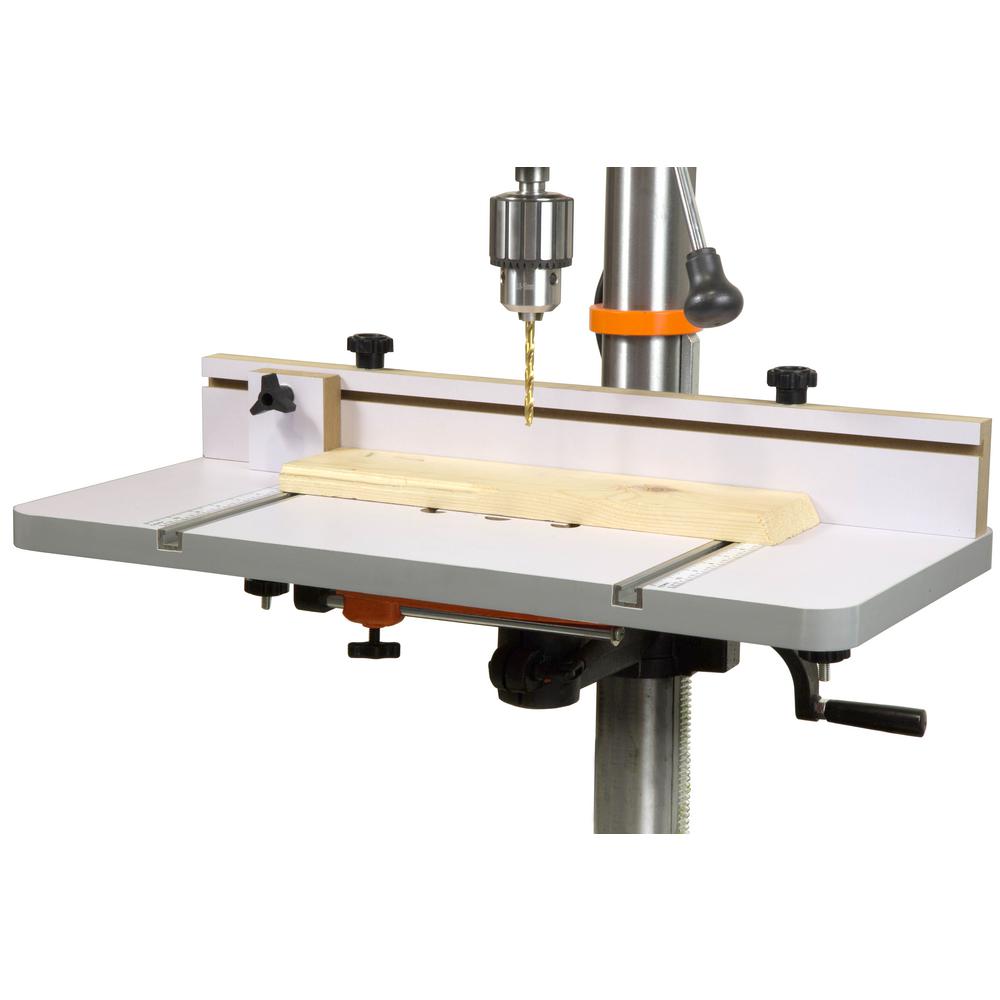 Wen 24 In X 12 Drill Press Table With An Adjule Fence And Stop Block
