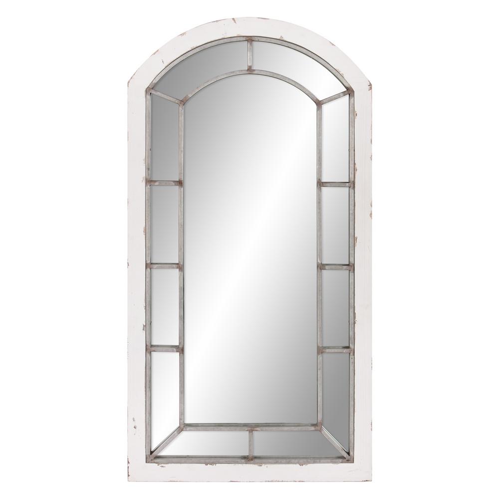 Pinnacle Large Rectangle Distressed White Hooks Mirror 44 5 In H X 24 W 1807 3734 The Home Depot - Large Window Pane Mirror White Pinnacle Large Rectangle Distressed White Hooks Mirror 44 5 In H X 24 W 1807 3734 The Home Depot - Large Window Pane Mirror White