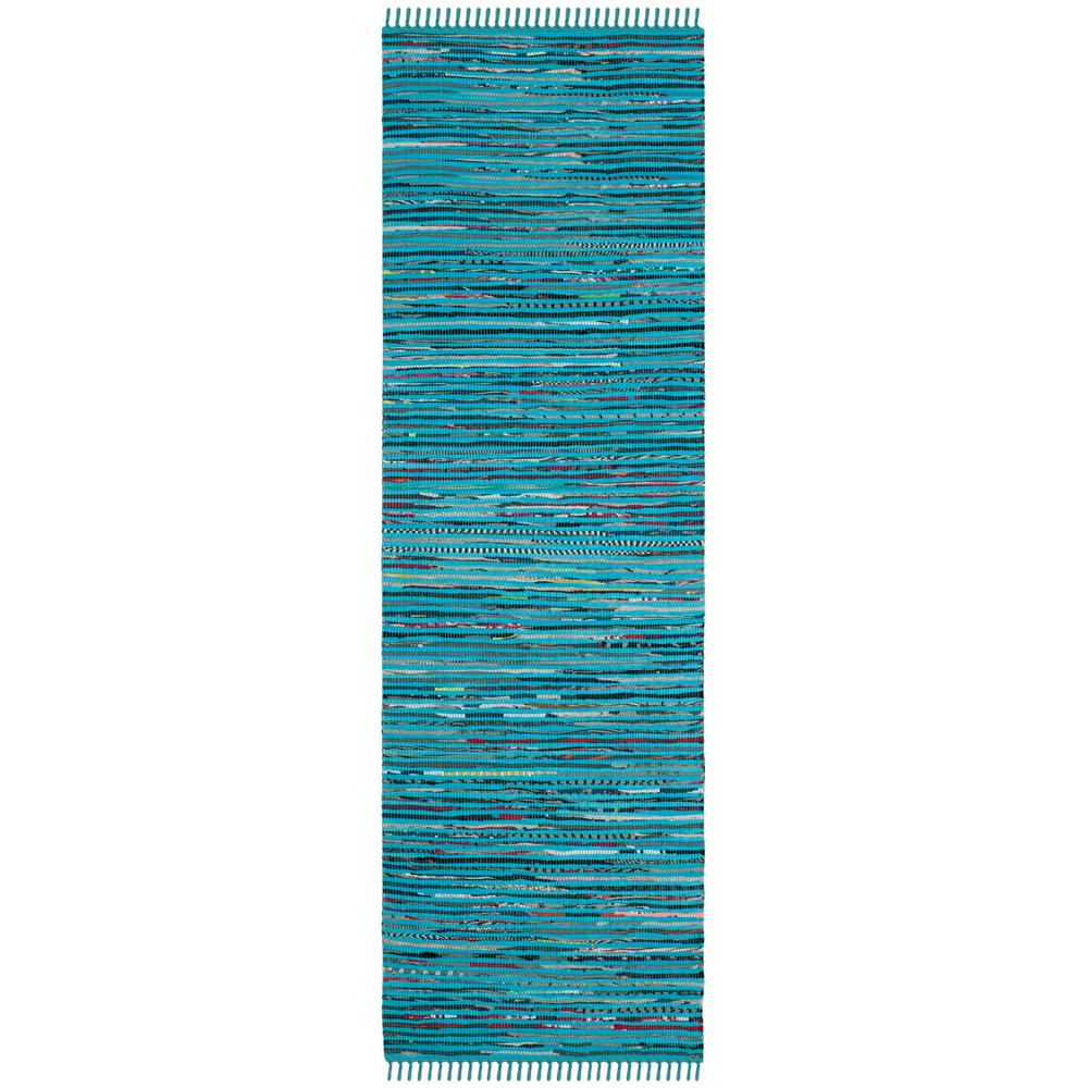 Safavieh Rag Rug Turquoise Multi 2 Ft X 7 Runner Rar125c 27 Safavieh Rag Rug Turquoise Multi 2 Ft