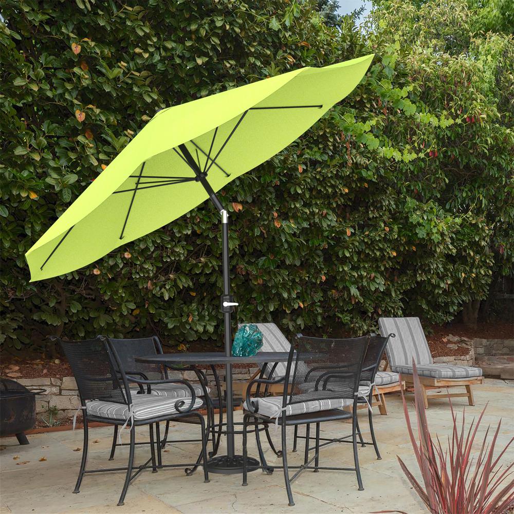 Pure Garden 10 Ft Aluminum Patio Umbrella With Auto Tilt In Lime Green M150064 The Home Depot