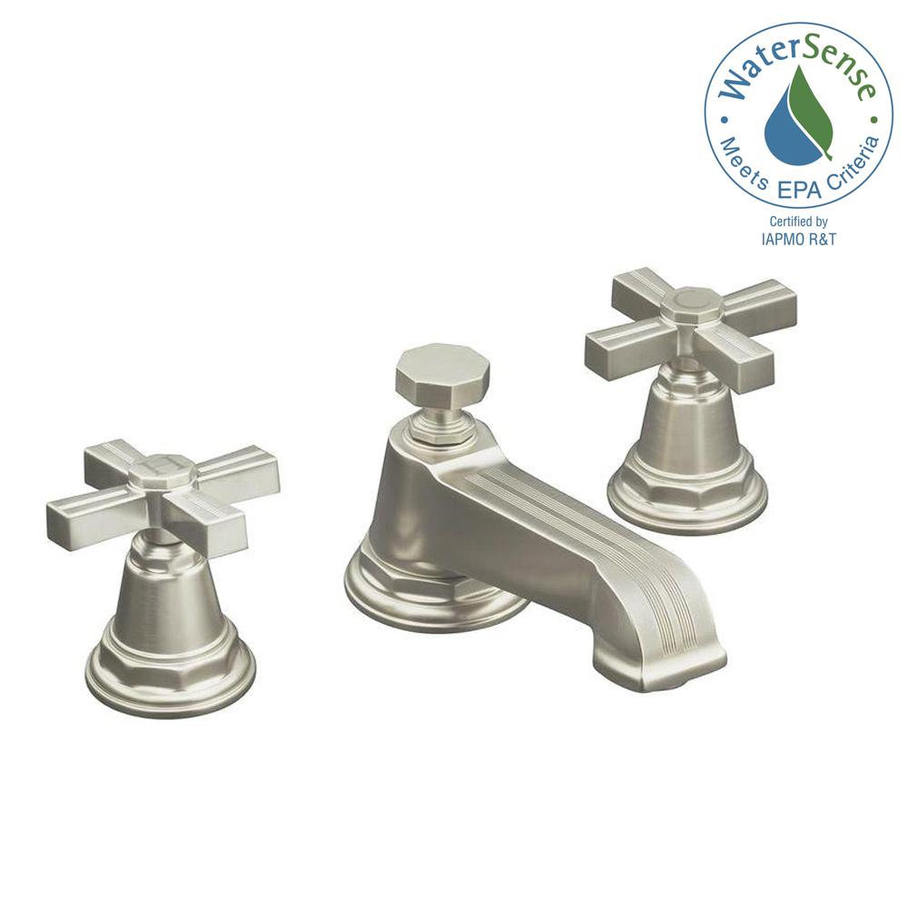 Kohler Pinstripe Pure 8 In Widespread 2 Handle Low Arc Water Saving Bathroom Faucet Vibrant Brushed Nickel K 13132 3b Bn The Home Depot - Kohler Bathtub Faucet No Hot Water Kohler Pinstripe Pure 8 In Widespread 2 Handle Low Arc Water Saving Bathroom Faucet Vibrant Brushed Nickel K 13132 3b Bn The Home Depot - Kohler Bathtub Faucet No Hot Water