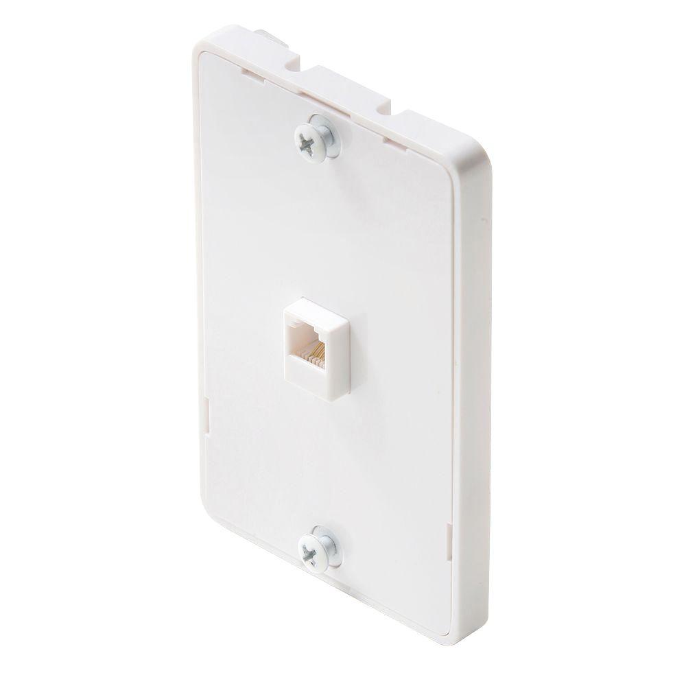 Leviton 1-Gang Midway Size One 0.406 in. Dia Phone/Cable Opening Nylon ...