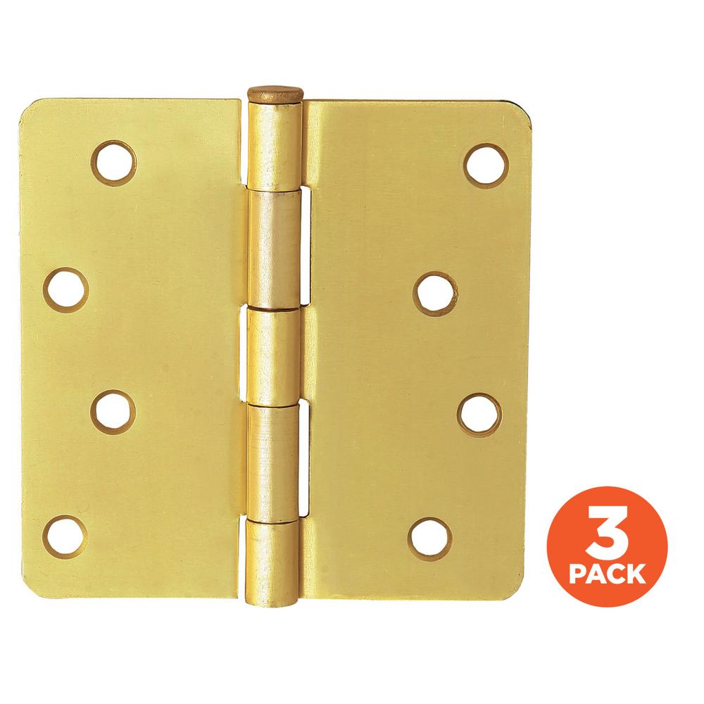 Nostalgic Warehouse 728357 4 Ball Tip Residential Square Corners Door Hinge Antique Brass