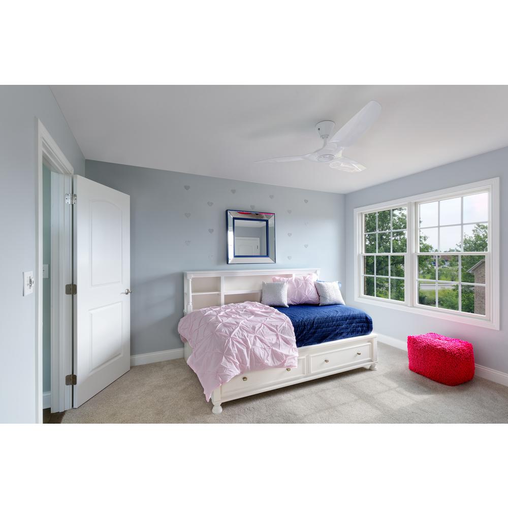 Big Ass Fans Haiku L 52 In Indoor White Ceiling Fan Integrated Led With Light Works Alexa Remote Control Included