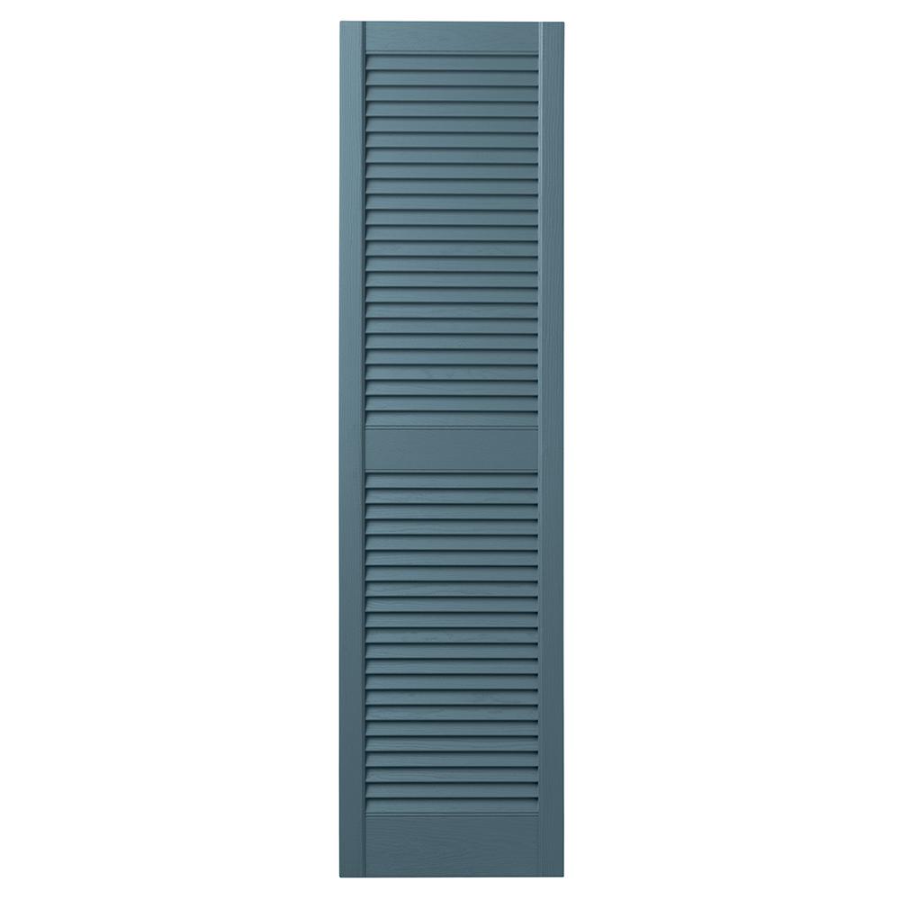 Ply Gem 15 in. x 47 in. Open Louvered Polypropylene Shutters Pair in