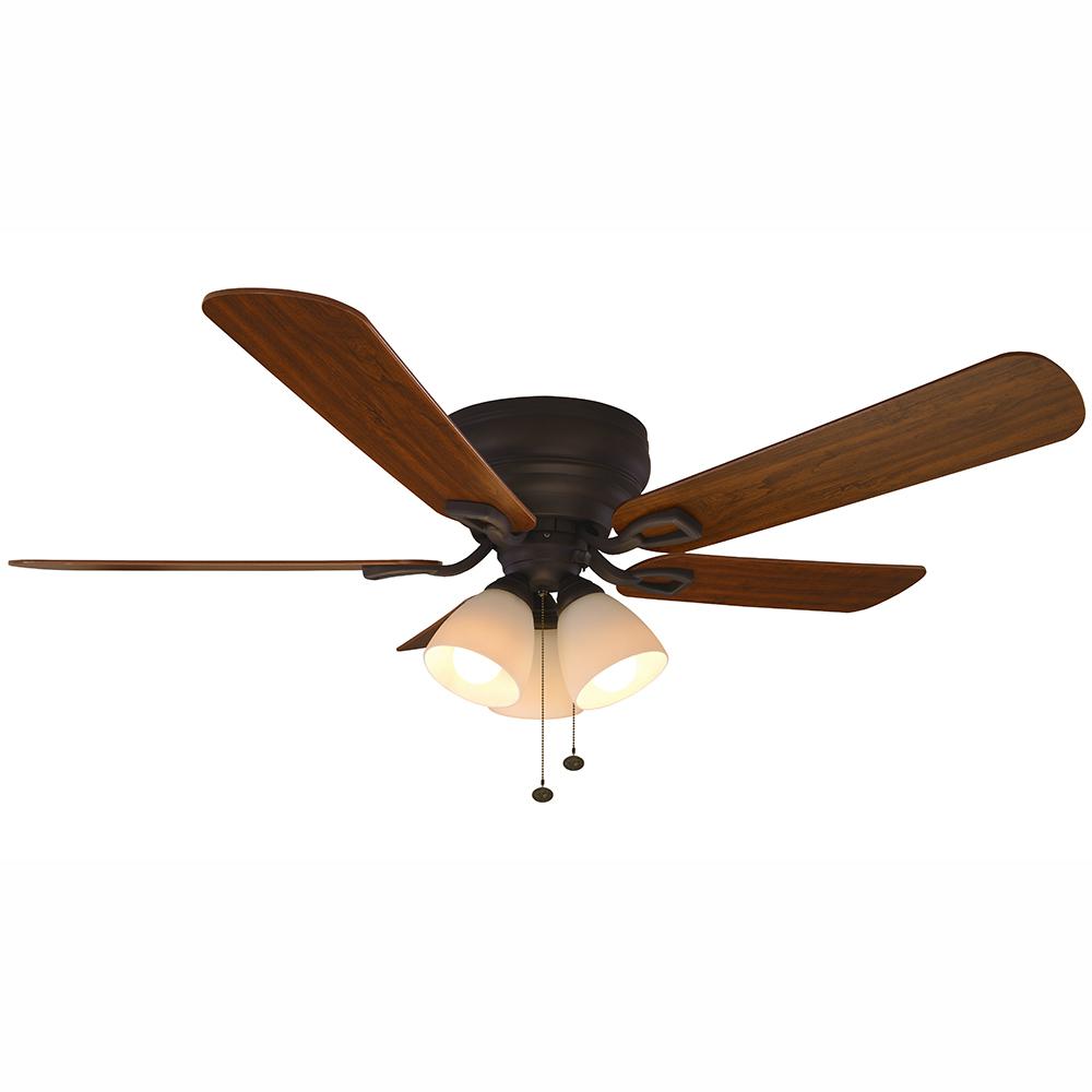 Hampton Bay Blair 52 In Led Indoor Oil Rubbed Bronze Ceiling Fan Led Indoor Oil Rubbed Bronze Ceiling Fan With Light
