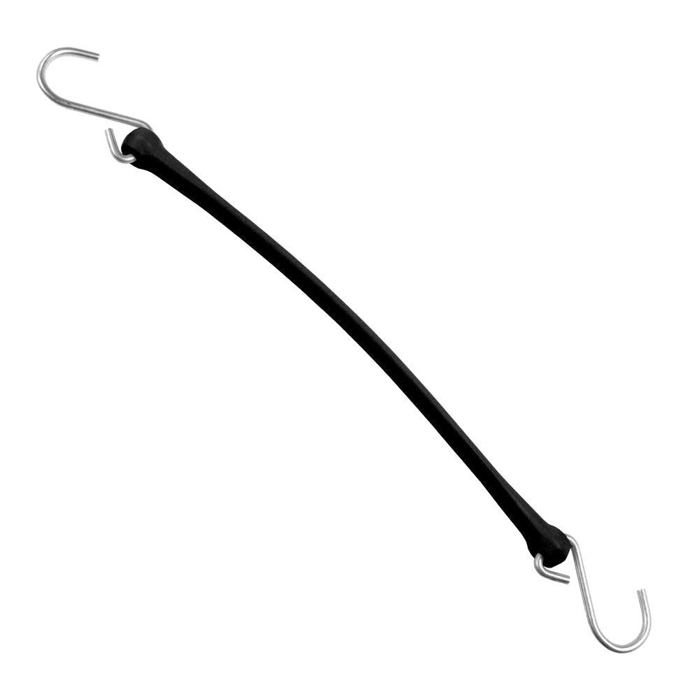 The Perfect Bungee 13 in. Strap with Black Galvanized S-Hooks (Overall ...