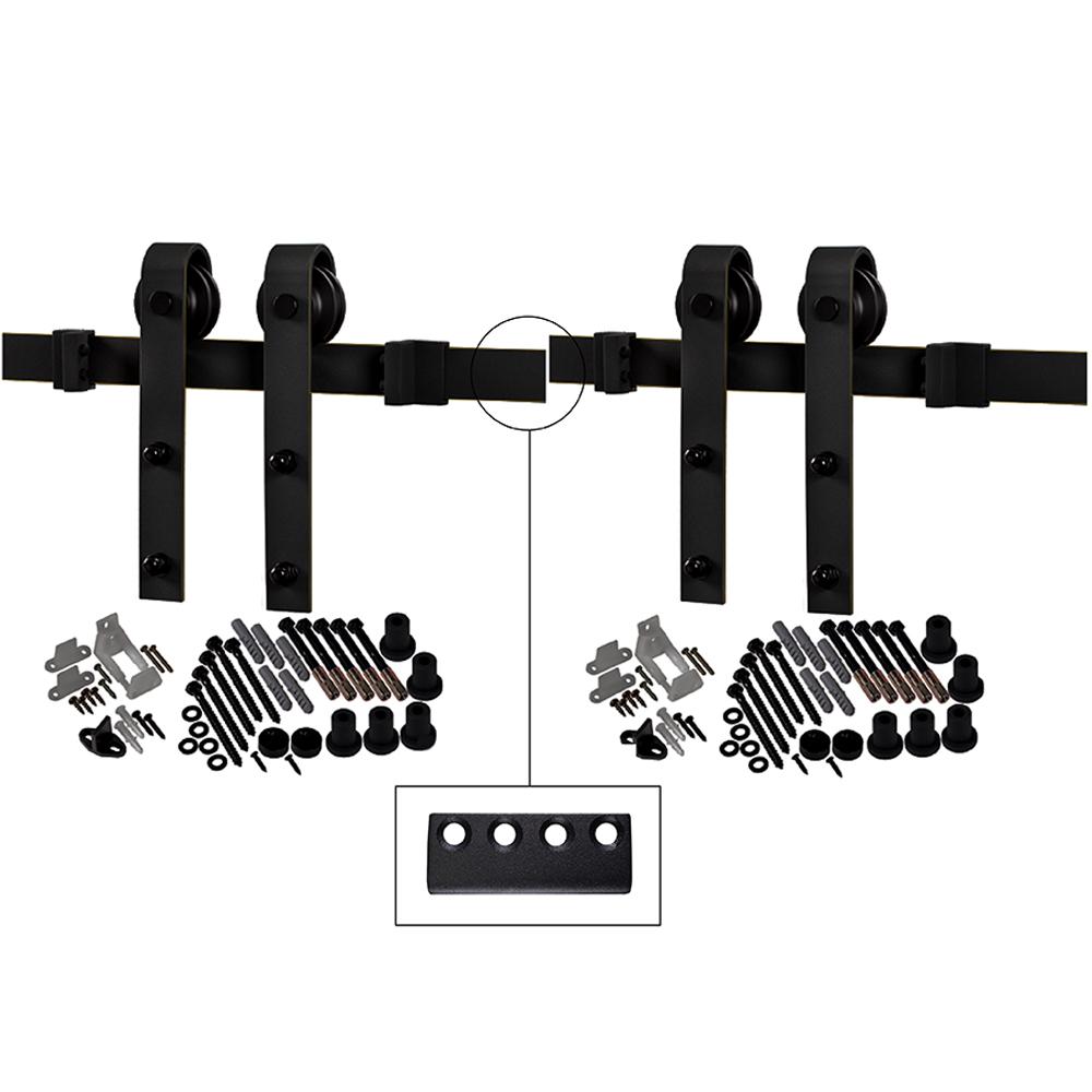 MMI Door 1571/2 in. Oil Rubbed Bronze Bent Strap Barn Door Hardware